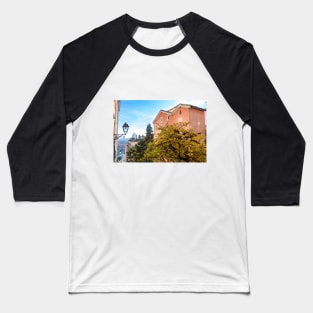 Sunny Morning Hillside in Lyon, France Baseball T-Shirt